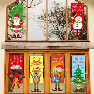 Kerstdecoraties Merry Door Hangende vlag Windows Banners Decoratie voor thuis Xmas Ornamenten Gift Navidad Jaar 2022