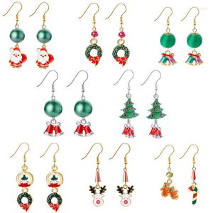 Décorations de noël joyeux boucle d'oreille père noël pendentif décoration pour la maison décor de noël bonne année Navidad Selllig