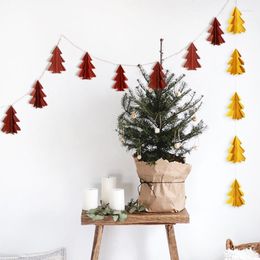 Kerstversiering Vrolijk Voor Thuis 3D Xmas Tree Paper Guirlande Jaar 2023 Noel Kerstboom Ornamenten Kerst Navidad