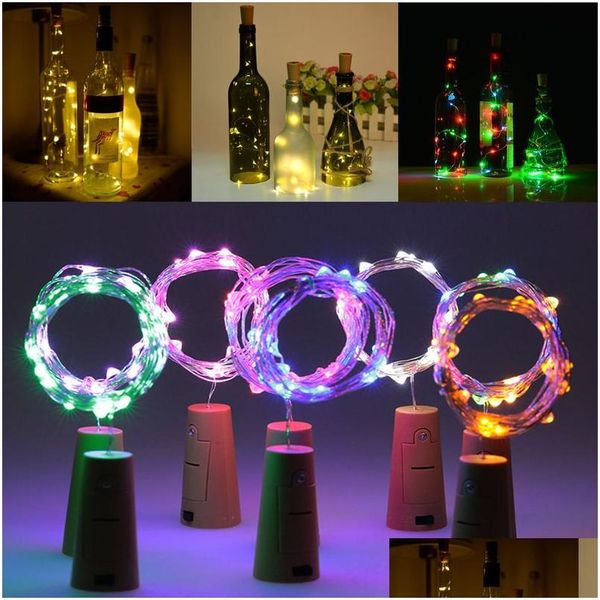 Decoraciones navideñas Feliz regalo para el hogar Decoración navideña Navidad Botella de vino Luces Año 2022 Kerst Decoratie Drop Delivery Garden Festi Dhtag