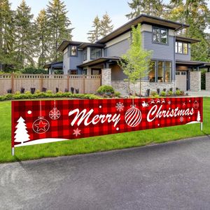 Décorations De Noël Joyeux Lettres Bannière Ornements En Plein Air Magasin Tirant Drapeau Porche Signe De Noël Cadeaux Pour La Maison