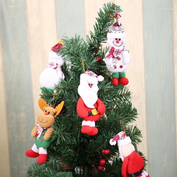 Adornos navideños, adornos navideños, regalo, Papá Noel, muñeco de nieve, árbol, juguete, colgador de muñecas, decoración para fiesta en casa, TI991