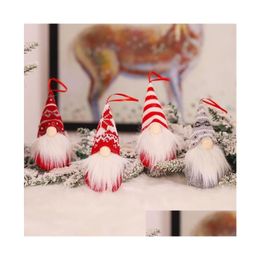 Kerstversiering Merry Swedish Santa Faceless Gnome Pluche Pop Ornamenten Handgemaakte Elf Toy Holiday Home Party Decor Gift Drop De Dhsmj