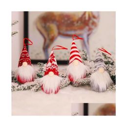 Kerstdecoraties Merry Zweedse Kerstman Gezichtsloze Knome Ploush Doll Ornamenten Handgemaakte elf speelgoed Huis feestje Decor Decor Geschenk druppel de DHVQM