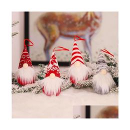 Kerstversiering Merry Swedish Santa Faceless Gnome Pluche Doll Ornamenten Handgemaakte Elf Toy Holiday Home Party Decor Gift Drop De Dh0M3