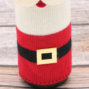 Kerstmisdecoraties Merry Wine Fles Cover Santa Claus Snowman Champagne Flessen Xmas Home Party Wedding Ornament Gifts JJD10801