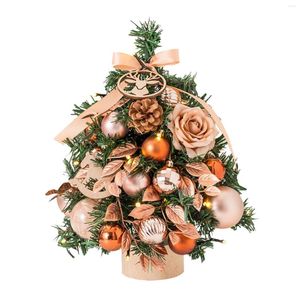 Kerstdecoraties mini kunstmatige boomhangende ornamenten ballen voor kantoor 35 cm