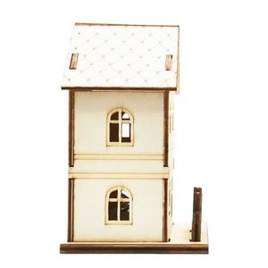 Kerstversiering Mini Kersthuis Verlicht Mini Kersthuis Miniatuur Poppenhuis Kerstdorp Scène Kerstcadeau Idee