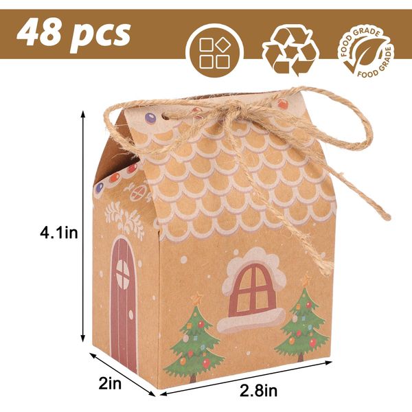 Décorations de Noël Mini boîtes de faveur de fête de Noël Sacs-cadeaux Petites boîtes de bonbons Boîtes-cadeaux de fête de Noël pour bonbons chocolat Dr Ot2E9