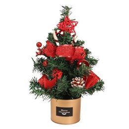 Kerstversiering Mini-kerstboom voor bureau 30 cm / 11,8 inch Kunstmatige ster Boomtop Blikken doosversieringen Ornamenten Verbeter de aangename sfeer 231030