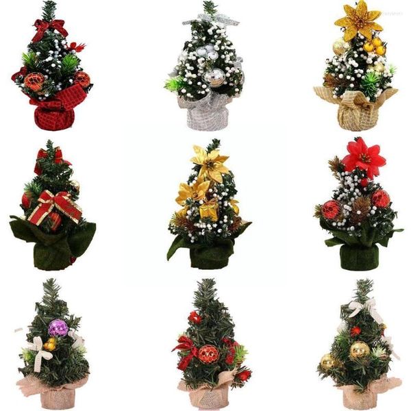 Decoraciones navideñas Mini árbol de Navidad Aritificial Escritorio Árbol de Navidad Hogar El Centro comercial para accesorios de decoración de fiesta P2s5