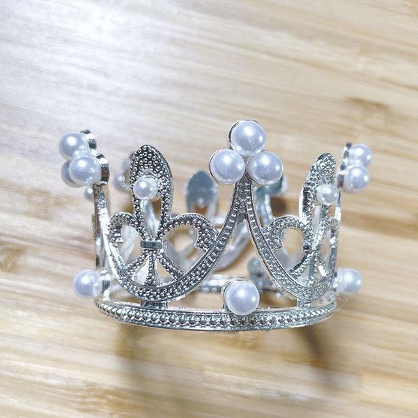 Decoraciones de Navidad mini corona decoración princesa topper tiara niños adornos para el cabello fiesta de cumpleaños de boda