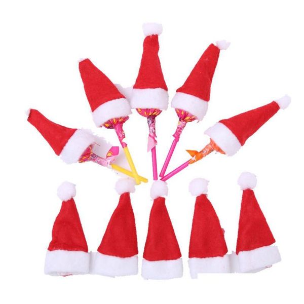 Décorations de Noël Mini chapeau sucette non tissé petit 4 7 cm 230905 livraison directe maison jardin fête fournitures Dhwje