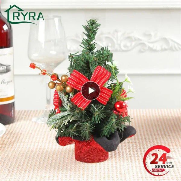 Decoraciones de Navidad Mini Árbol 5 25 cm No es fácil colapsar el atmósfera de vestir de base gruesa. Cree un alegre