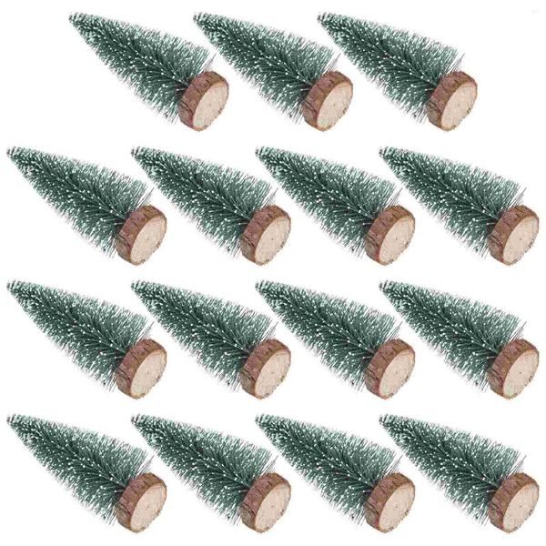 Decoraciones navideñas Mini árbol Niños Regalo de Navidad Adorno de escritorio Simulación Adorno de nieve de invierno Falso Pequeño Creativo Artificial