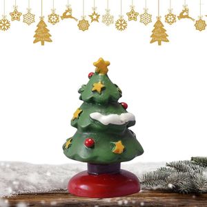 Kerstdecoraties Mini Tree Desktop Ornament Vintage Resin Artificial for Tabletop Decoration