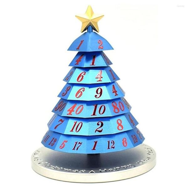 Adornos navideños Mini dados de árbol regalos para niños juego de juguete azul 10x6cm crear un ambiente festivo juegos familiares de plástico