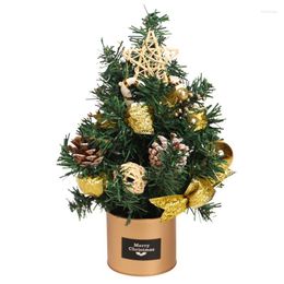 Kerstdecoraties Mini Tree voor bureau 30 cm/11.8 inch Star Treetop Table top tin doos ornamenten