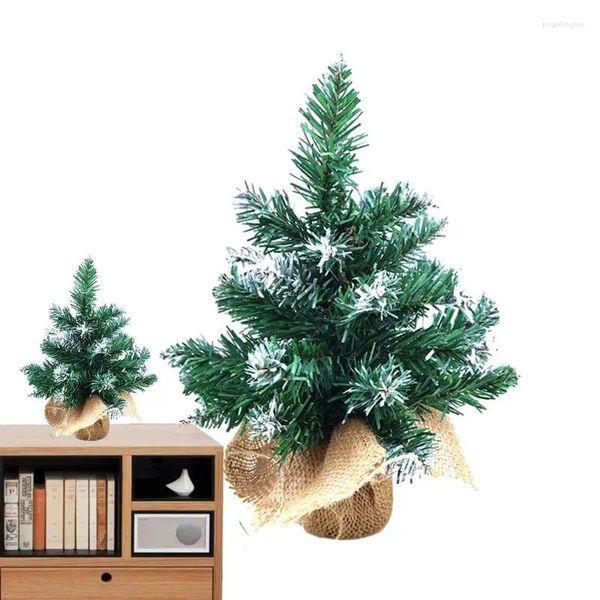 Décorations de Noël Mini arbres en plastique ornements d'arbre artificiel décoration de table maison fête Miniature