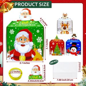 Décorations de Noël Tirelire pour cadeau en espèces Pl Arbre Bonhomme de neige Santa Elk Boîtes avec carte DIY Set Surprise Joyeux Drop Livraison Otdyj