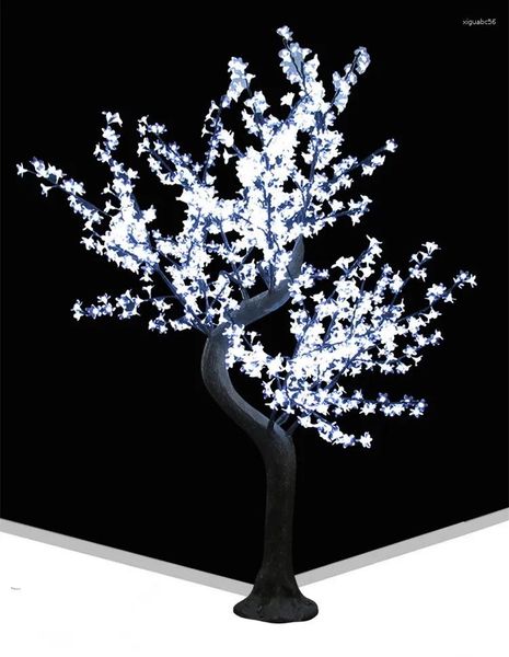 Décorations de Noël tronc d'arbre naturel LED lumière de fleur de cerisier artificielle 1.8m-2.5m hauteur 110/220V utilisation extérieure imperméable