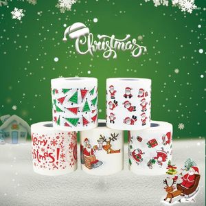Décorations de Noël Navidad 2023 22m Père Noël Renne Papier toilette pour ornements de maison Cadeaux de l'année