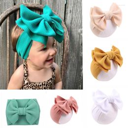 Décorations de Noël Navidad Born Toddler Baby Waffle Bow Band Band Girls Head Enveloppez Big Knot Turban Hair Accessoires Cadeaux