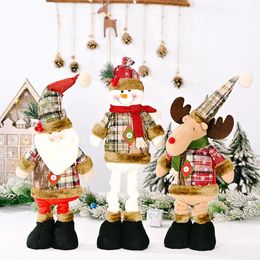 Kerstversiering Navidad Poppen Boom Decor Jaar Ornament Rendier Sneeuwpop Kerstman Staande Pop Vrolijke Decoratie 231011
