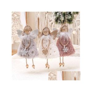 Décorations de Noël Navidad Ornements de pendentif arbre de Noël 2024 cadeaux Angel Dolls Decoration For Home Natal Noel Drop Livrot G DHTN1