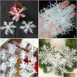 Décorations de Noël Nouveau 30pcs 6cm 15cm 18cm Artificiel Snowflake Decor Snow Fake Snowflakes For Home Noel Drop Livilar Garden Otktx