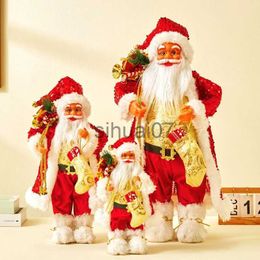 Decoraciones navideñas Nuevo rojo Papá Noel 60 cm Decoración navideña 2023 Decoración del árbol de Navidad familiar Regalo de año nuevo para niños 2024 Navidad x1020