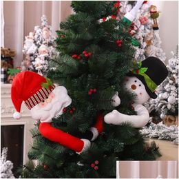 Décorations de Noël Nouveau arbre Topper Santa Claus Snowman No.