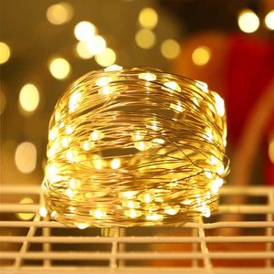 Kerstversiering Oudejaarsavondversieringen 1 ~ 10M Koperdraad LED-licht Kerstversiering voor thuis Navidad Nieuwjaar Kerstdecoratie