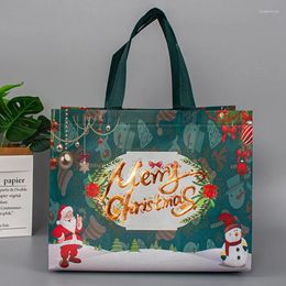 Kerstversiering Niet-geweven stoffen draagtassen met handvat Snoep Geschenkverpakking Kerstman Kindervakantie Gelukkig jaar Feestartikelen
