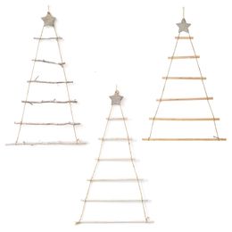 Kerstdecoraties Noordse stijl Diy houten boom kunstmatige nep ornamenten muurdecoratie 54dc 221130