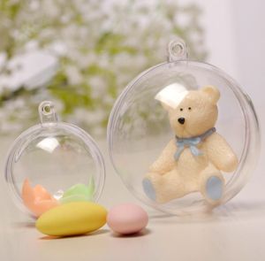 Kerstdecoraties Openbaar transparante plastic balstabels 4 cm tot 14 cm boom ornamentfeest bruiloft Clear Balls Supplies SN6754