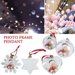 Kerstdecoraties ornament diy transparant po frame hanger boom voor huisfeestje drop