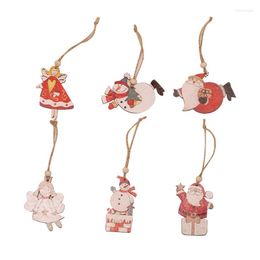 Kerstdecoraties ornament houten chip hanger voor Xmas Tree Home Party Indoor Outdoor Garden Decoratie ornamenten