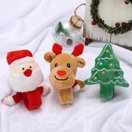 Kerstdecoraties ornamenten geschenken armbanden Santa Claus kloppen Cirkel Flanel Snowman Elk Popping Circlechristmas