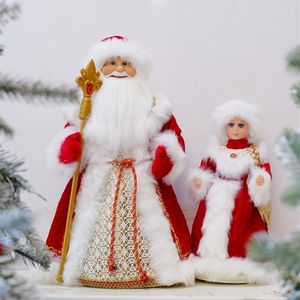 Kerstdecoraties Andere evenementenfeestjes Santa Claus Dolls Plush Toy Candy Bucket Box Christmas Decoration Snow Girl Toy Birthday Cadeau Kinderen Home 220908