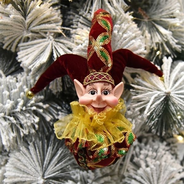 Decoraciones navideñas Otros suministros para fiestas de eventos Muñecos de peluche Elf Juguetes de payaso con adornos de árbol de palo Decoración colgante de Navidad Vacaciones Navidad Año 220908