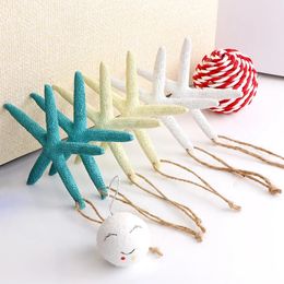 Décorations de Noël OurWarm 10pcs résine artificielle décoration d'étoile de mer 10cm doigt bricolage artisanat plage 231120