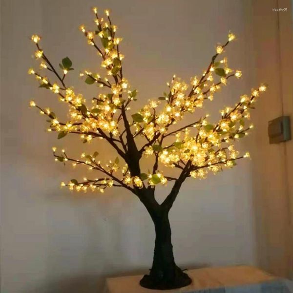 Décorations de Noël en plein air LED artificielle Cherry Blossom Tree Light Lampe 432pcs Ampoules 1.5m Hauteur 110 / 220vac Décor de jardin