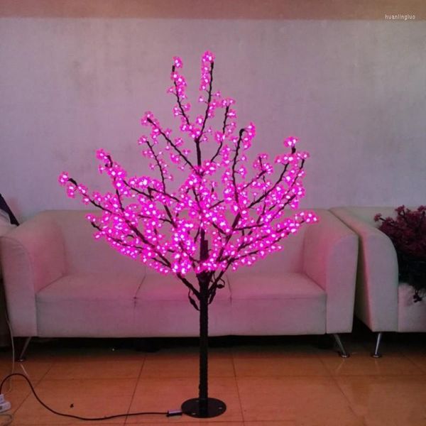 Décorations De Noël Utilisation Extérieure Artificielle 1.5M Led Lampe D'arbre De Fleur De Cerisier 480LEDs Lumière Rose Pour Fée Jardin Paysage Décor