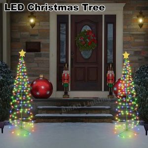 Decorazioni natalizie Decorazioni per alberi a LED solari impermeabili per esterni Luci a corda alimentate Anno 2023 Giardino ornamentale 231212