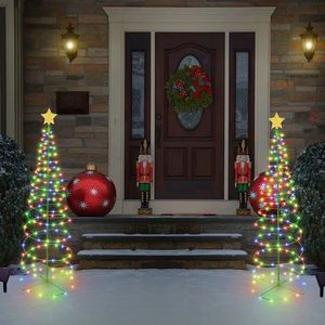 Kerstversiering Buiten Waterdichte Solar Led Kerstboom Decoratie Zonne-energie Lichtslingers Jaar Ornament Tuindecoratie 231027