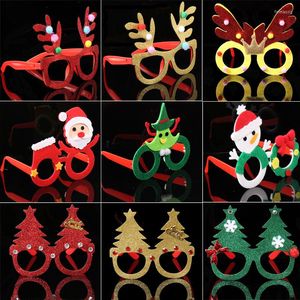 Kerst decoraties feest voor volwassen kinderen speelgoed Santa Snowman Antler -bril Decoratie Holiday Jurk Up