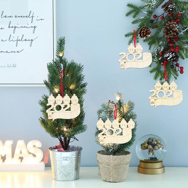 Décorations de Noël, fournitures de décoration de maison, cadeau, pendentif à motif familial de survivant, Kit d'ornement personnalisé avec nom