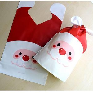 Décorations de Noël, fournitures de fête, biscuits du père noël, décoration de la maison, emballage avec nœud d'oreille d'ours, sac de bonbons, pochette cadeau de noël