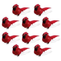 Kerstdecoraties PCS Cardinals kunstmatige rode vogelboom hangers levensecht voor vakantiepartieschristmas